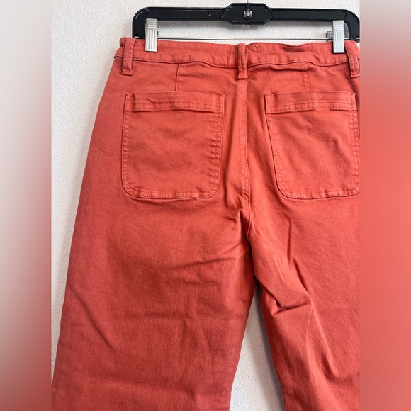 Pistola Cropped Straight Leg Stretchy Pants in Orange Size 28 - Picture 4 of 9